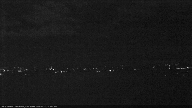 Lake Travis webcam, April 13, 2019 11:15 PM CT