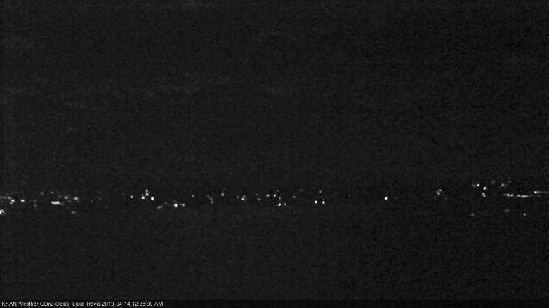 Lake Travis webcam, April 13, 2019 11:30 PM CT
