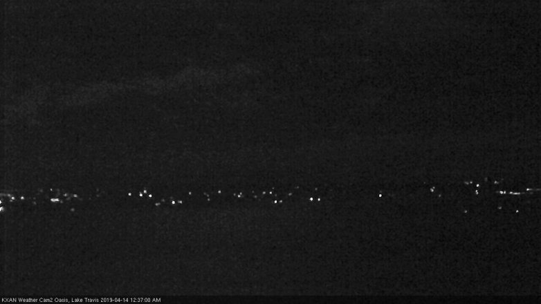 Lake Travis webcam, April 13, 2019 11:40 PM CT