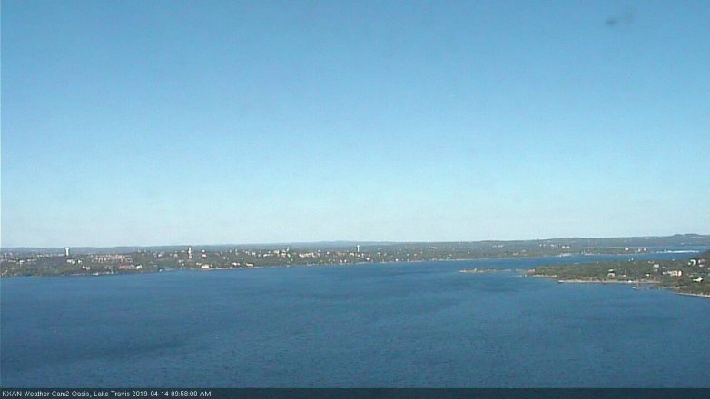 Lake Travis webcam, April 14, 2019 9:00 AM CT