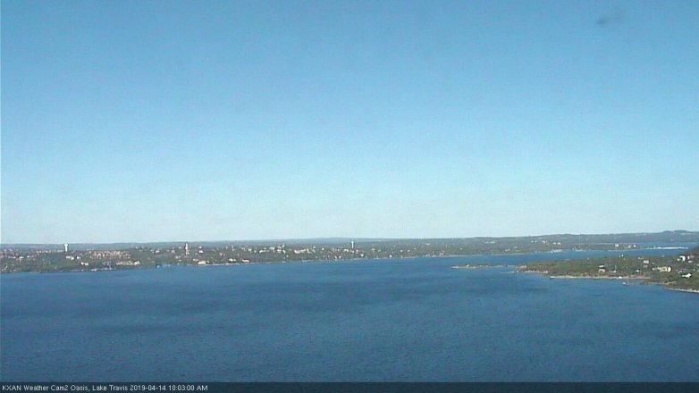 Lake Travis webcam, April 14, 2019 9:05 AM CT