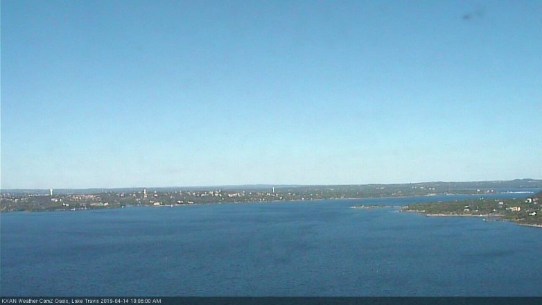 Lake Travis webcam, April 14, 2019 9:10 AM CT