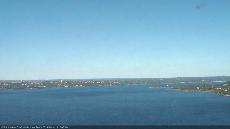 Lake Travis webcam, April 14, 2019 9:20 AM CT