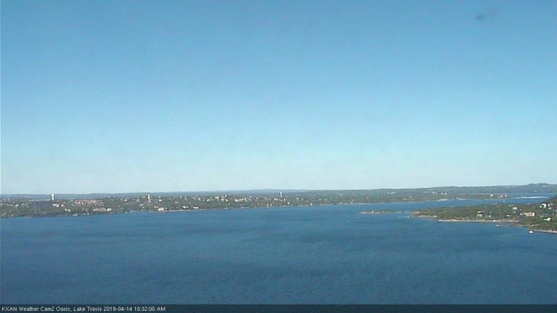Lake Travis webcam, April 14, 2019 9:35 AM CT