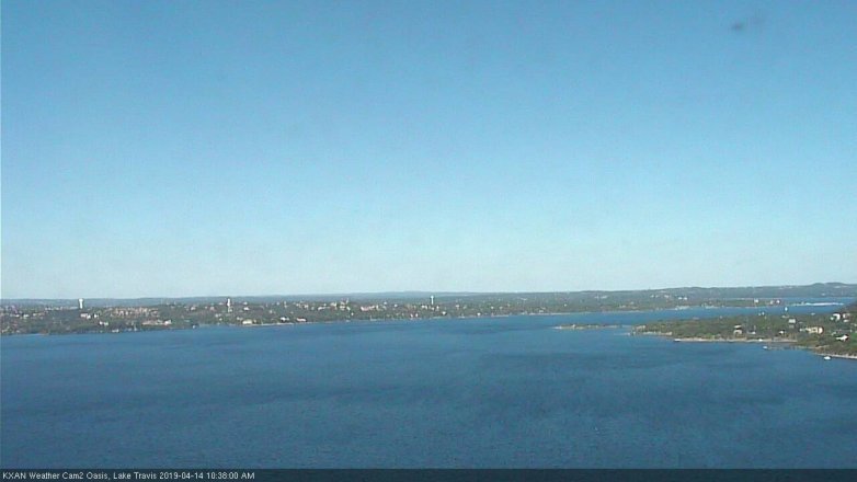 Lake Travis webcam, April 14, 2019 9:40 AM CT