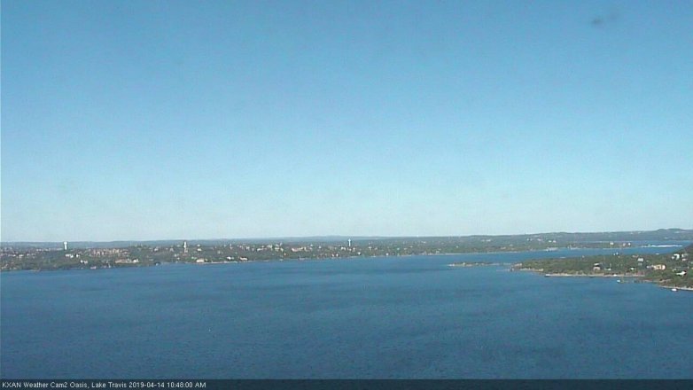Lake Travis webcam, April 14, 2019 9:50 AM CT