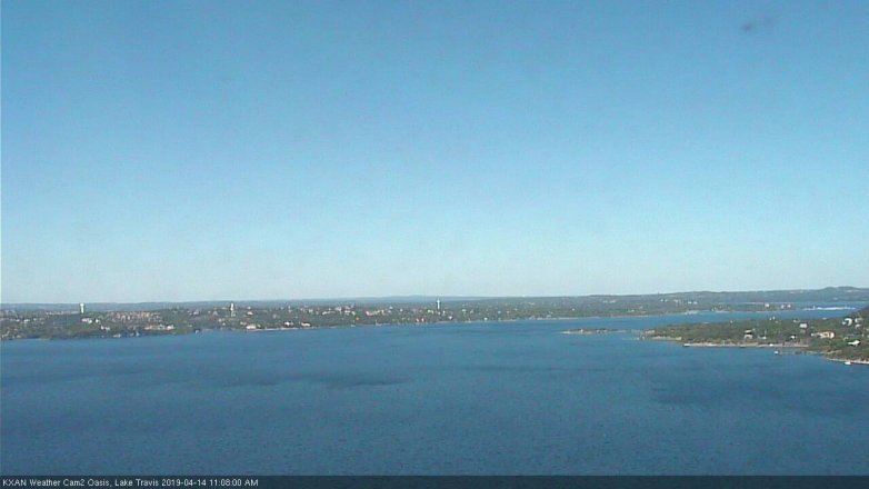 Lake Travis webcam, April 14, 2019 10:10 AM CT