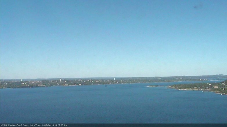 Lake Travis webcam, April 14, 2019 10:30 AM CT