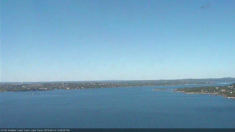 Lake Travis webcam, April 14, 2019 11:10 AM CT
