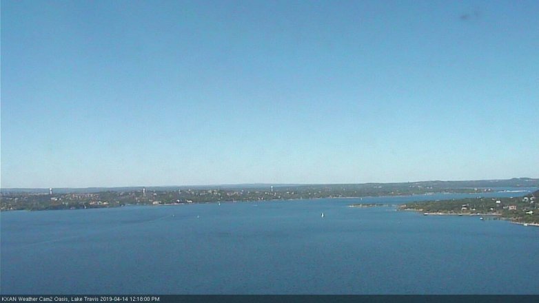 Lake Travis webcam, April 14, 2019 11:20 AM CT