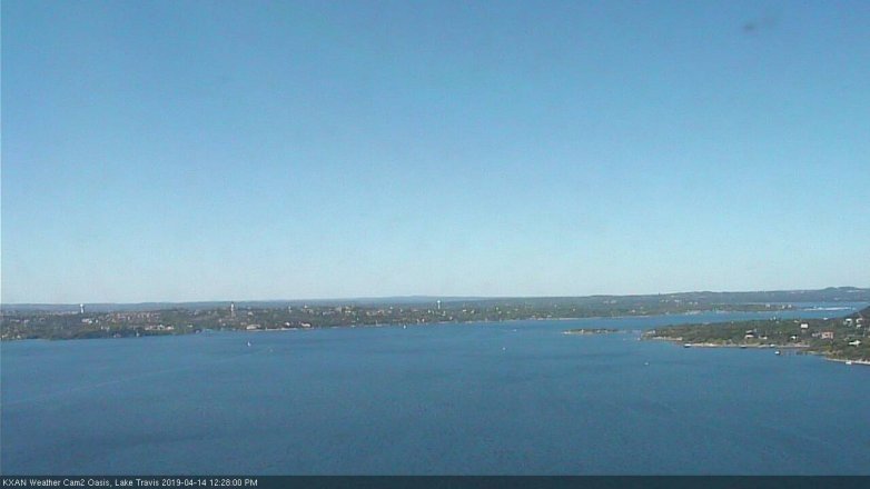 Lake Travis webcam, April 14, 2019 11:30 AM CT