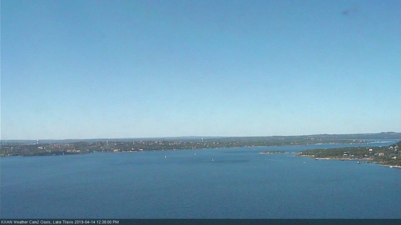 Lake Travis webcam, April 14, 2019 11:40 AM CT