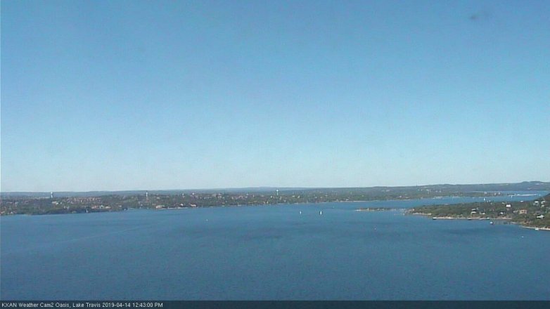 Lake Travis webcam, April 14, 2019 11:45 AM CT