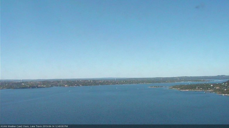 Lake Travis webcam, April 14, 2019 11:50 AM CT