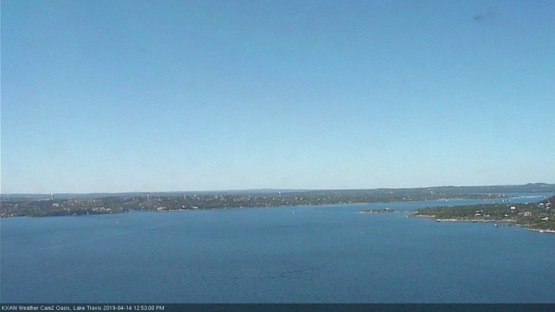 Lake Travis webcam, April 14, 2019 11:55 AM CT
