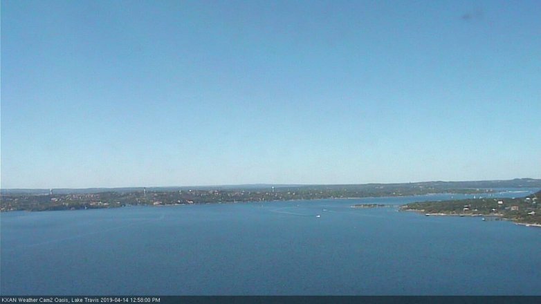 Lake Travis webcam, April 14, 2019 12:00 PM CT