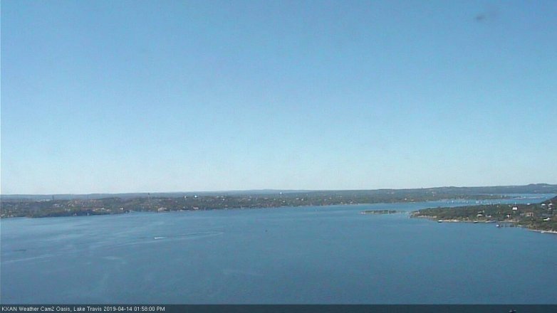 Lake Travis webcam, April 14, 2019 1:00 PM CT