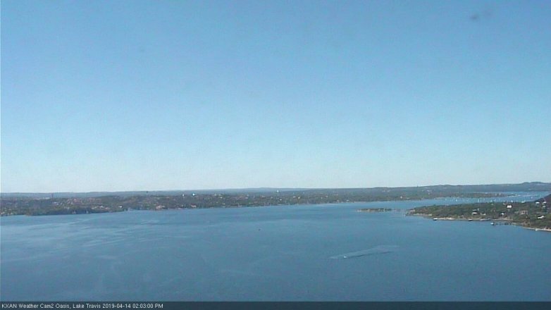 Lake Travis webcam, April 14, 2019 1:05 PM CT
