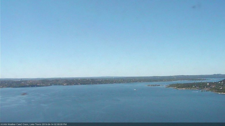 Lake Travis webcam, April 14, 2019 1:10 PM CT