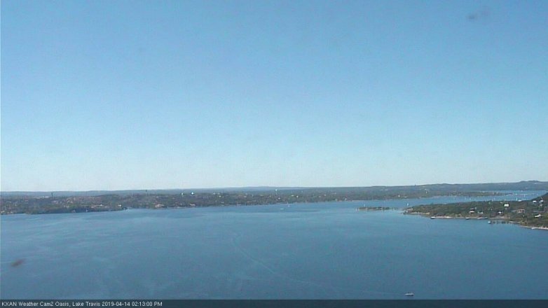 Lake Travis webcam, April 14, 2019 1:15 PM CT