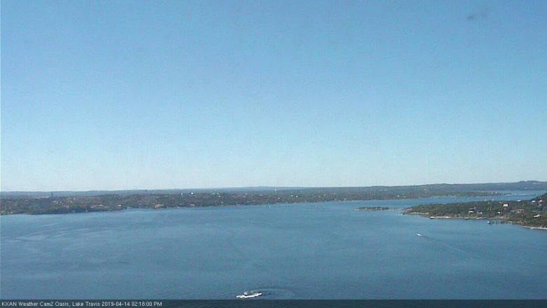 Lake Travis webcam, April 14, 2019 1:20 PM CT