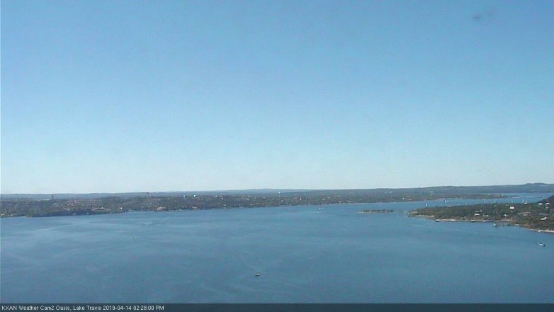 Lake Travis webcam, April 14, 2019 1:30 PM CT
