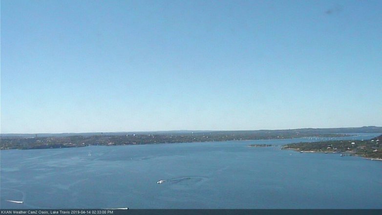 Lake Travis webcam, April 14, 2019 1:35 PM CT