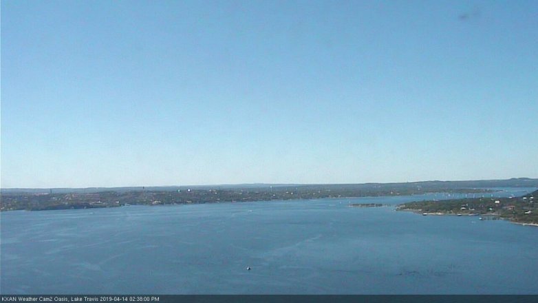 Lake Travis webcam, April 14, 2019 1:40 PM CT