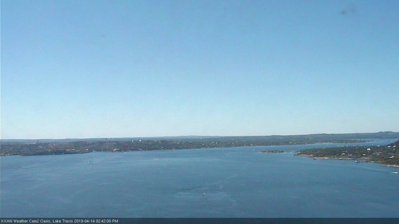 Lake Travis webcam, April 14, 2019 1:45 PM CT