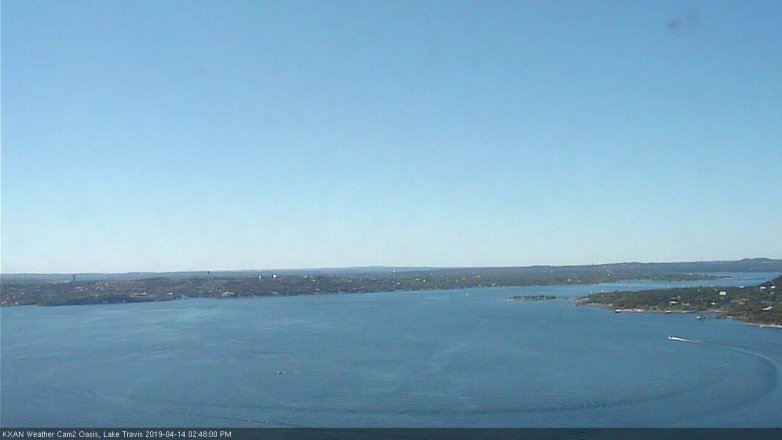 Lake Travis webcam, April 14, 2019 1:50 PM CT