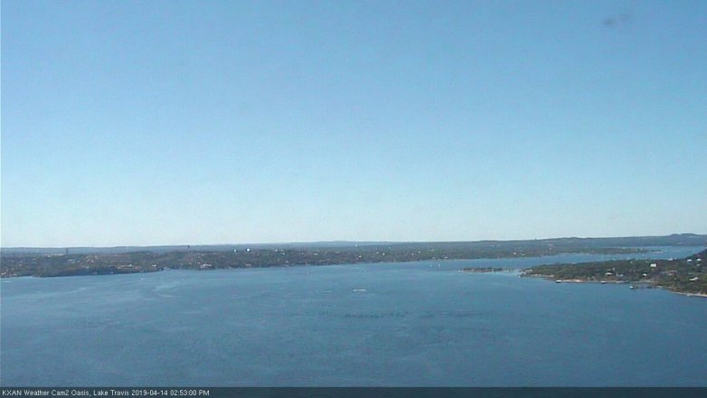 Lake Travis webcam, April 14, 2019 1:55 PM CT