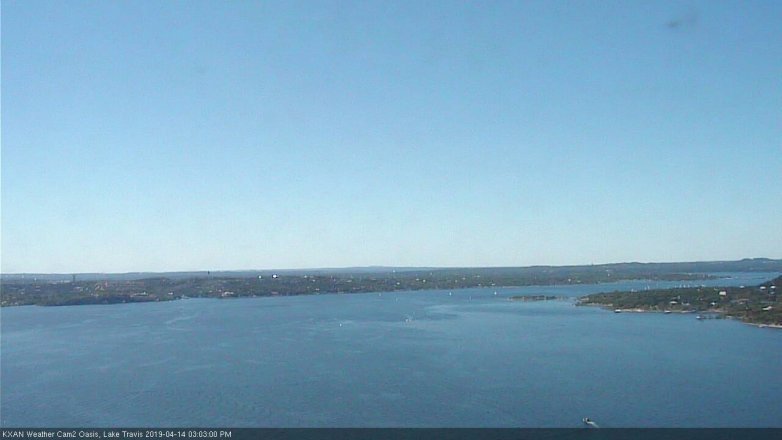 Lake Travis webcam, April 14, 2019 2:05 PM CT