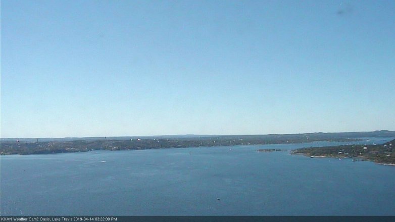 Lake Travis webcam, April 14, 2019 2:25 PM CT