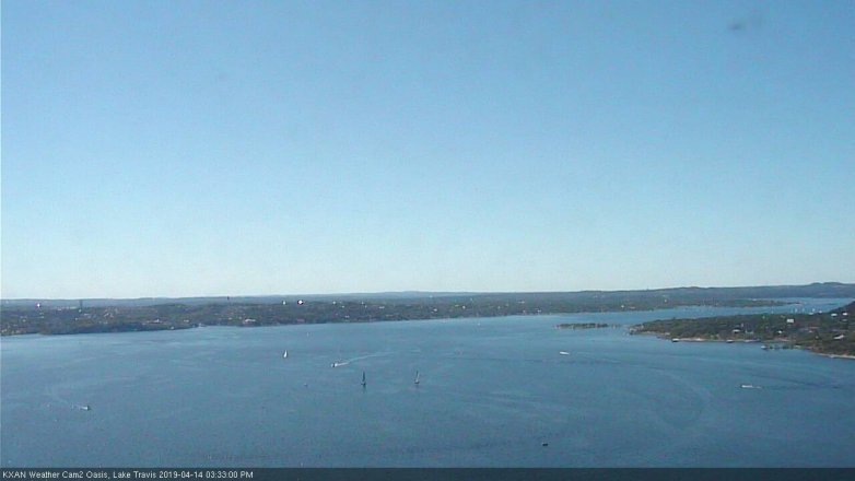 Lake Travis webcam, April 14, 2019 2:35 PM CT