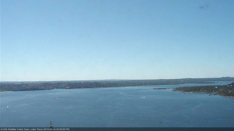 Lake Travis webcam, April 14, 2019 2:40 PM CT