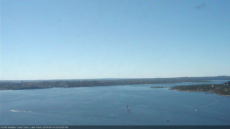 Lake Travis webcam, April 14, 2019 2:45 PM CT