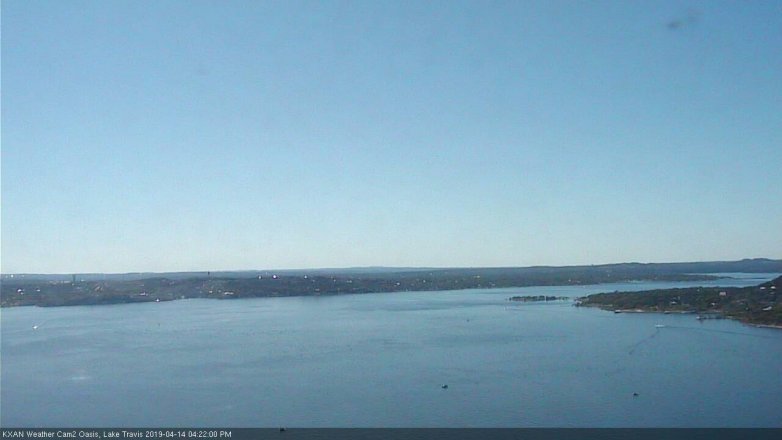 Lake Travis webcam, April 14, 2019 3:25 PM CT