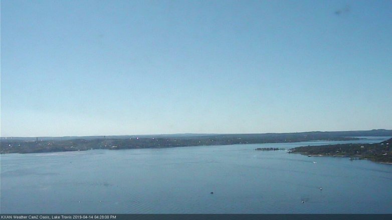 Lake Travis webcam, April 14, 2019 3:30 PM CT
