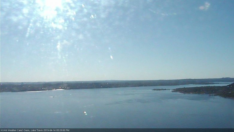 Lake Travis webcam, April 14, 2019 4:30 PM CT