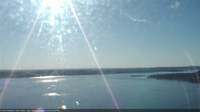 Lake Travis webcam, April 14, 2019 4:55 PM CT