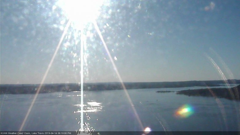 Lake Travis webcam, April 14, 2019 5:20 PM CT