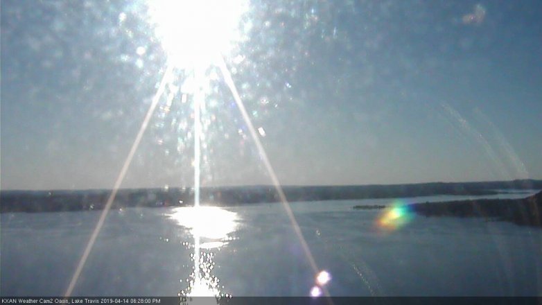 Lake Travis webcam, April 14, 2019 5:30 PM CT