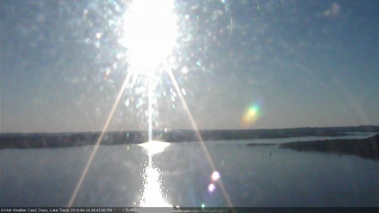 Lake Travis webcam, April 14, 2019 5:45 PM CT