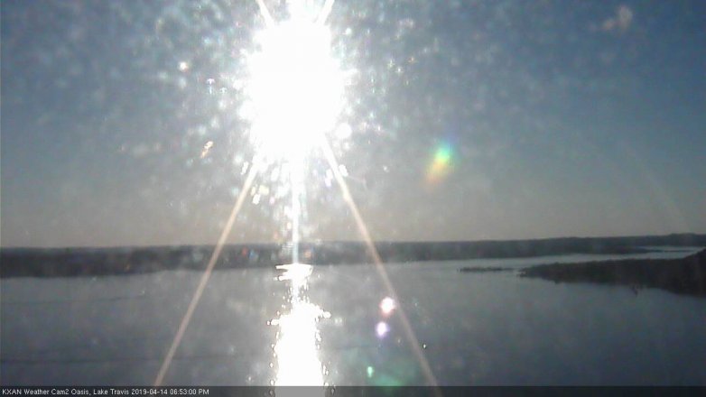 Lake Travis webcam, April 14, 2019 5:55 PM CT