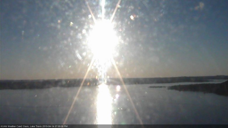 Lake Travis webcam, April 14, 2019 6:10 PM CT