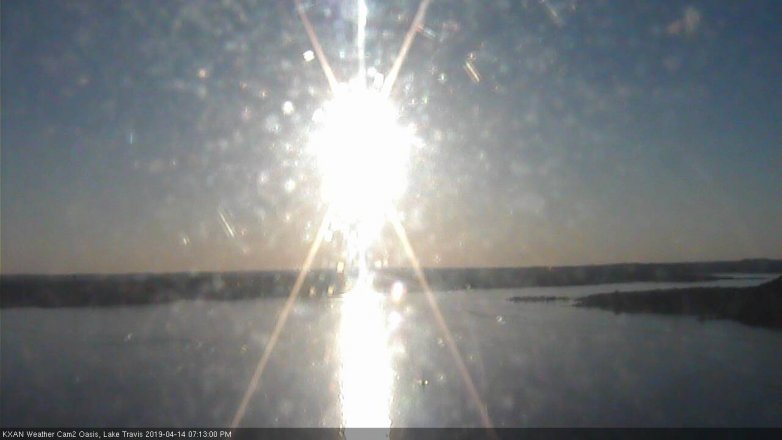 Lake Travis webcam, April 14, 2019 6:15 PM CT