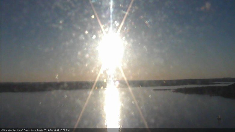 Lake Travis webcam, April 14, 2019 6:20 PM CT