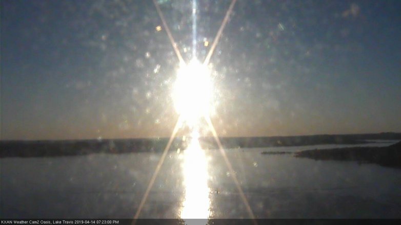 Lake Travis webcam, April 14, 2019 6:25 PM CT