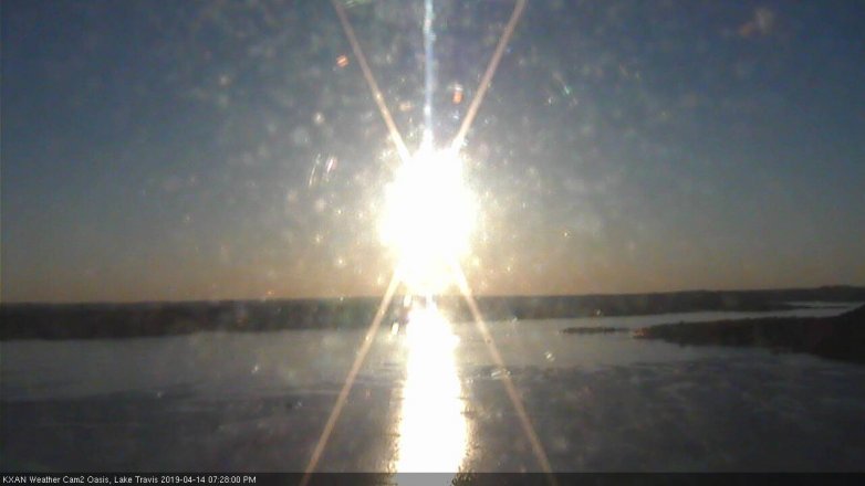 Lake Travis webcam, April 14, 2019 6:30 PM CT
