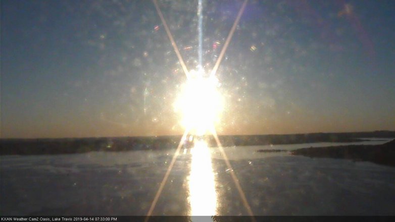 Lake Travis webcam, April 14, 2019 6:35 PM CT